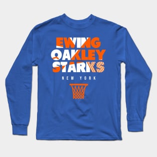 New York Throwback Basketball Long Sleeve T-Shirt